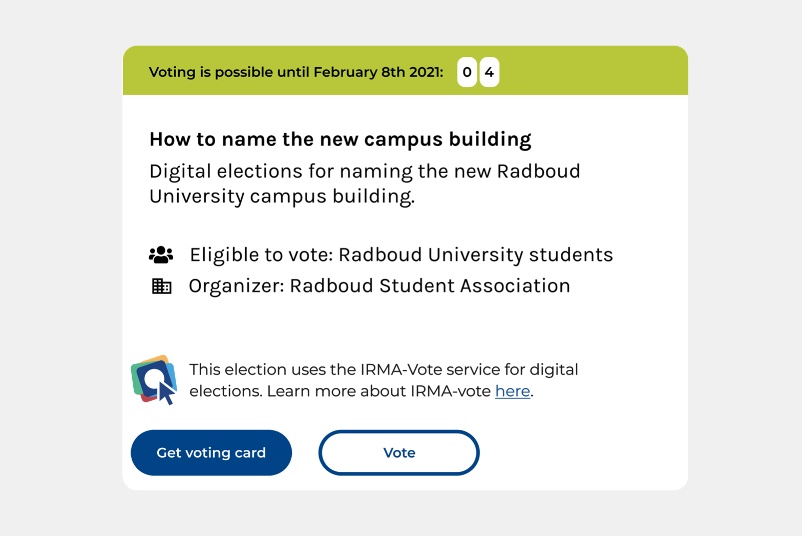 project image of IRMA Vote